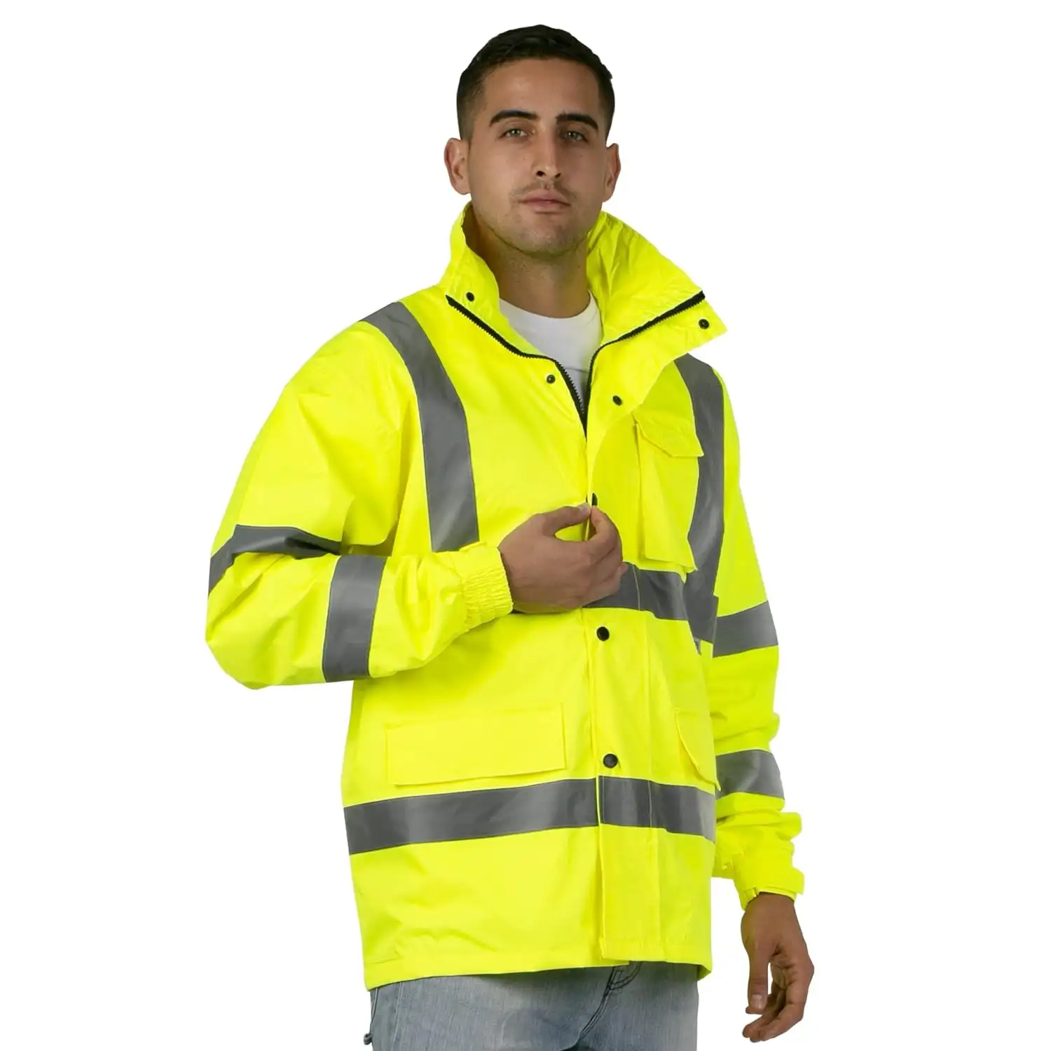 JORESTECH Safety Rain Jacket Waterproof Reflective High Visibility_ - 617lll3dfsl._sl1500_